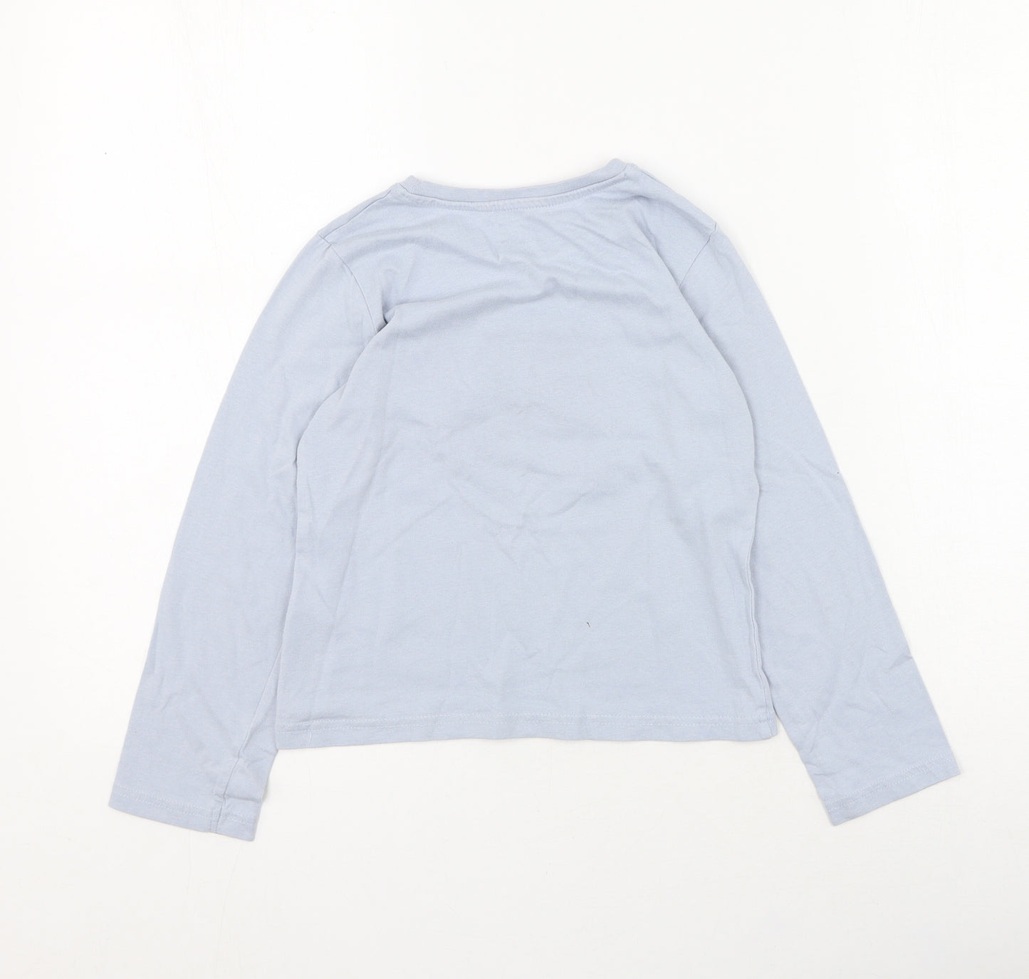 Primark  Girls Blue  Cotton Pullover Casual Size 7-8 Years Round Neck Pullover - Make Today Amazing
