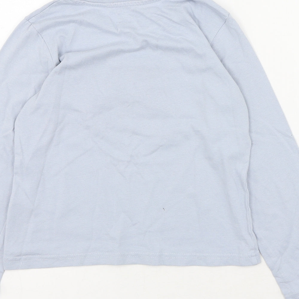 Primark  Girls Blue  Cotton Pullover Casual Size 7-8 Years Round Neck Pullover - Make Today Amazing