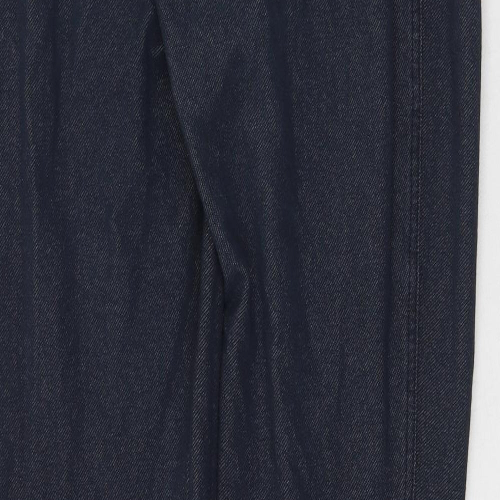 Papaya Womens Blue  Cotton Jegging Trousers Size 14 L23 in Regular