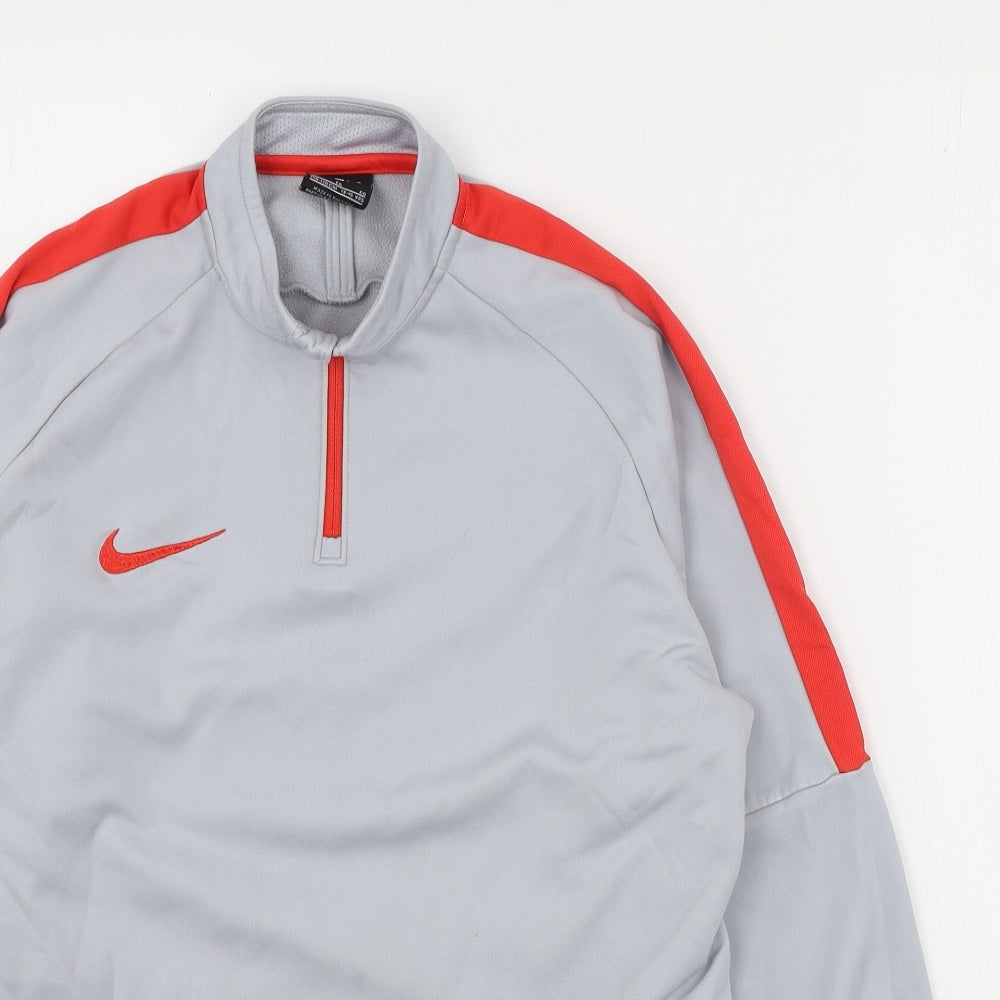 Nike  Mens Grey High Neck  Polyester Pullover Jumper Size XL