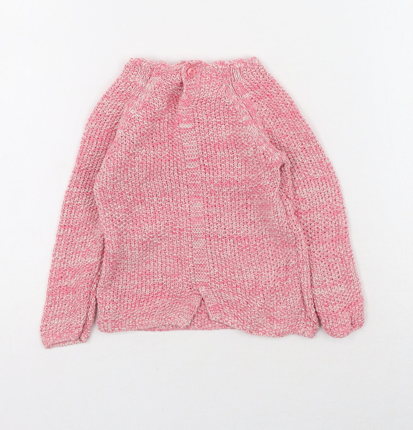 Zara Girls Pink  Cotton Pullover Jumper Size 12-18 Months  Pullover