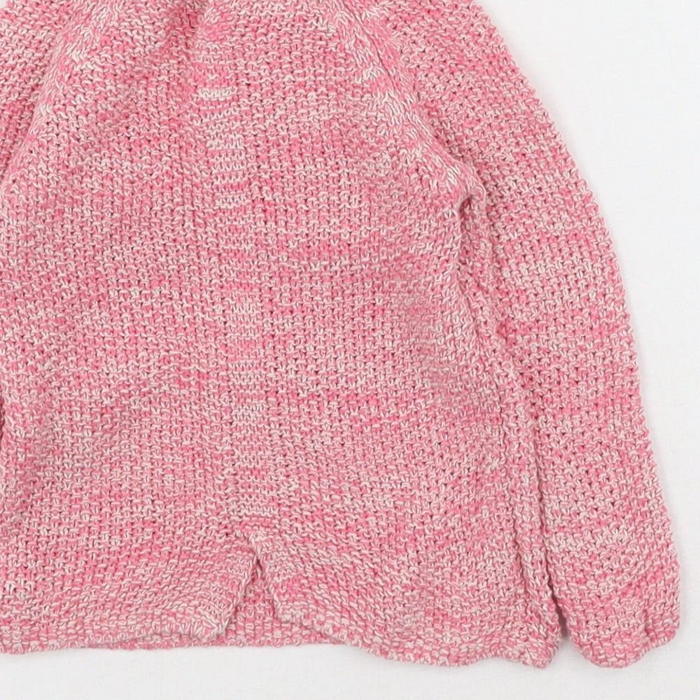 Zara Girls Pink  Cotton Pullover Jumper Size 12-18 Months  Pullover