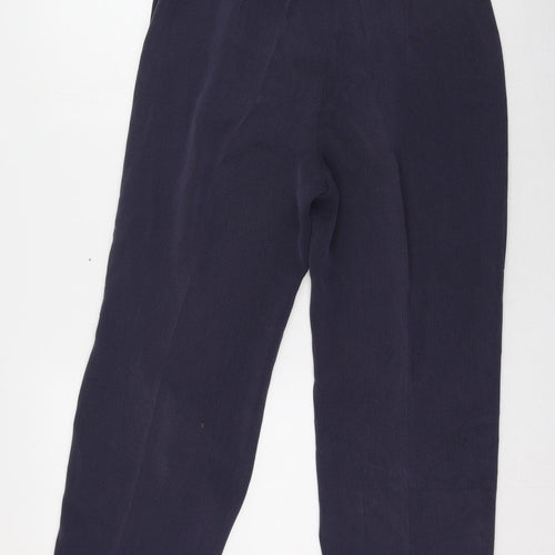 Gold Womens Blue  Polyester Trousers  Size 16 L25 in Regular Zip