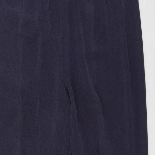 Gold Womens Blue  Polyester Trousers  Size 16 L25 in Regular Zip