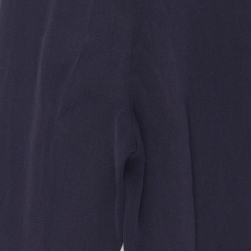Gold Womens Blue  Polyester Trousers  Size 16 L25 in Regular Zip