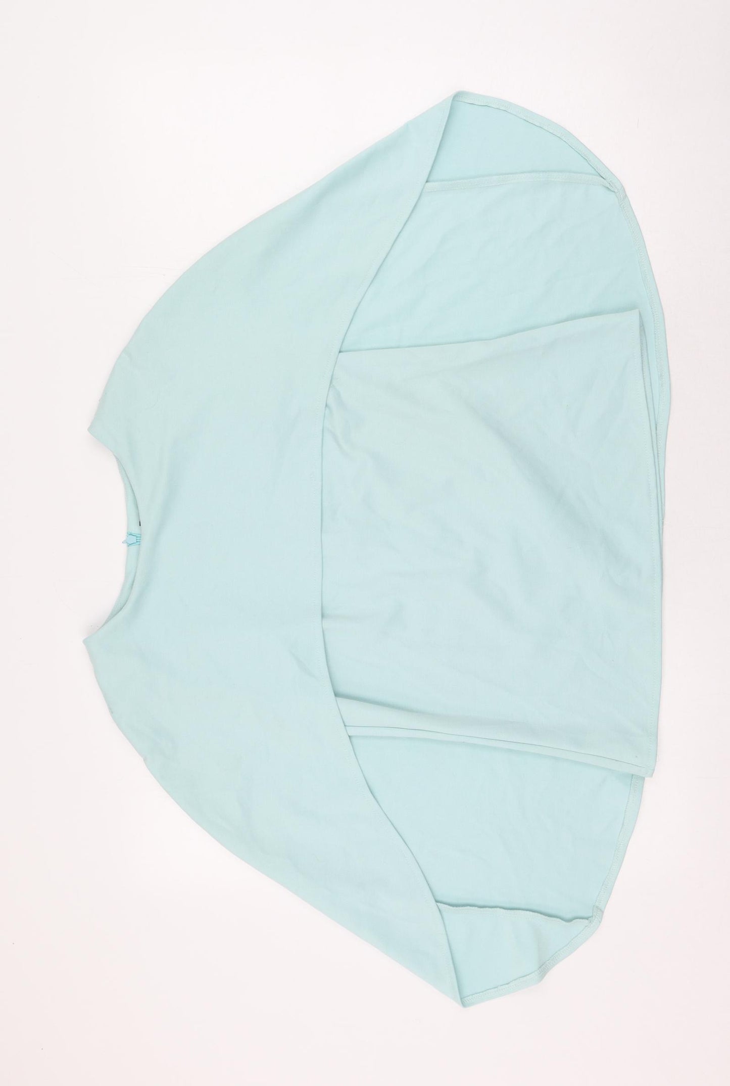 Melczarkowsski Womens Blue  Polyester Basic Blouse Size M Round Neck
