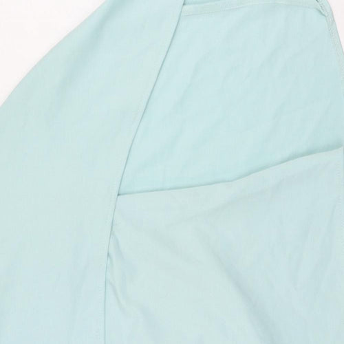 Melczarkowsski Womens Blue  Polyester Basic Blouse Size M Round Neck