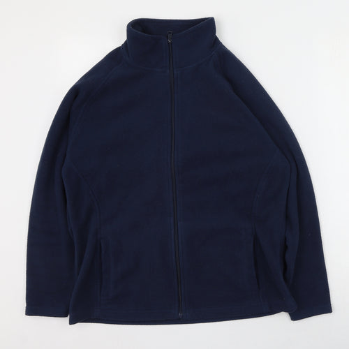 Tru collection  Mens Blue High Neck  Polyester Full Zip Jumper Size S