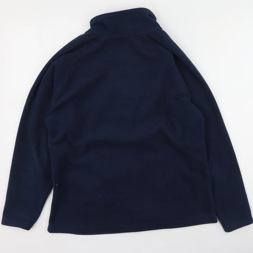 Tru collection  Mens Blue High Neck  Polyester Full Zip Jumper Size S