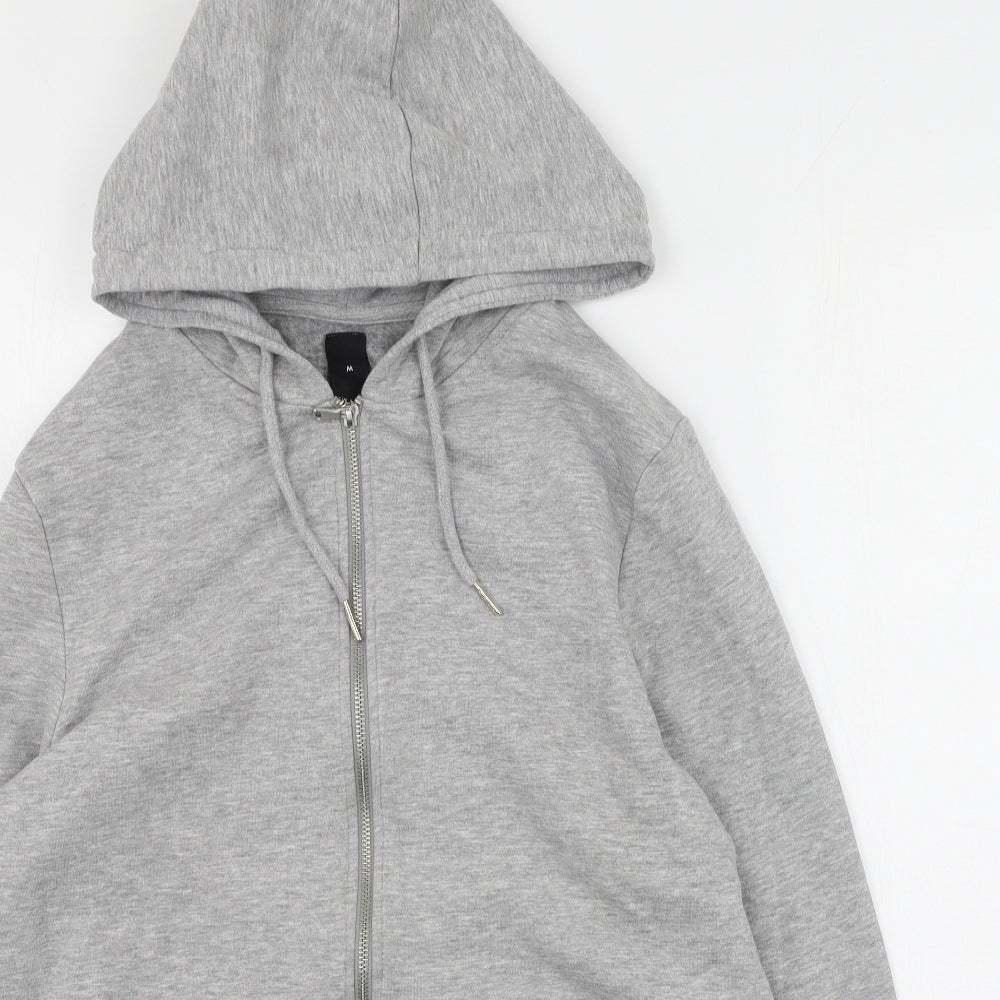 New Look Mens Grey Round Neck  Viscose Full Zip Jumper Size M