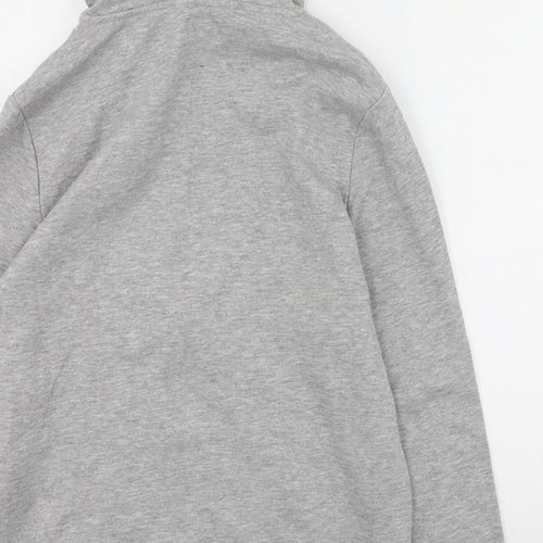 New Look Mens Grey Round Neck  Viscose Full Zip Jumper Size M
