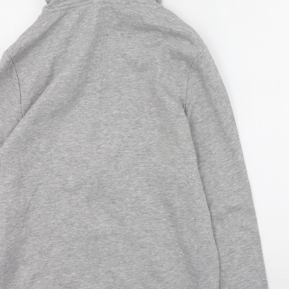 New Look Mens Grey Round Neck  Viscose Full Zip Jumper Size M
