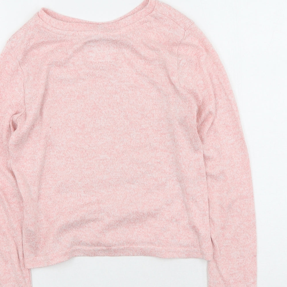 Primark Girls Pink Round Neck  Viscose Pullover Jumper Size 8-9 Years   - #teamnice