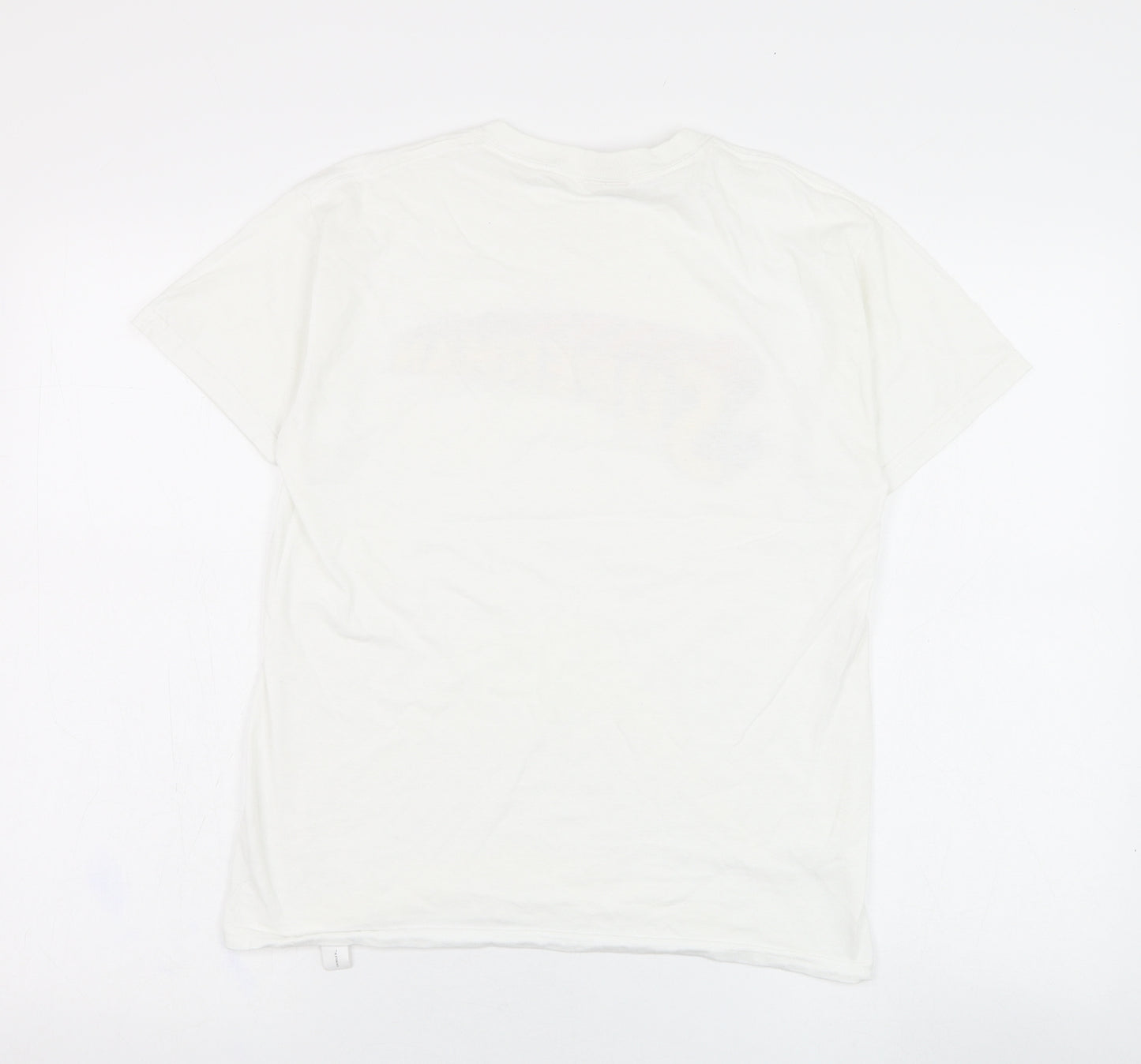 Gildan Boys White  Cotton Basic T-Shirt Size M Round Neck Pullover - Superman