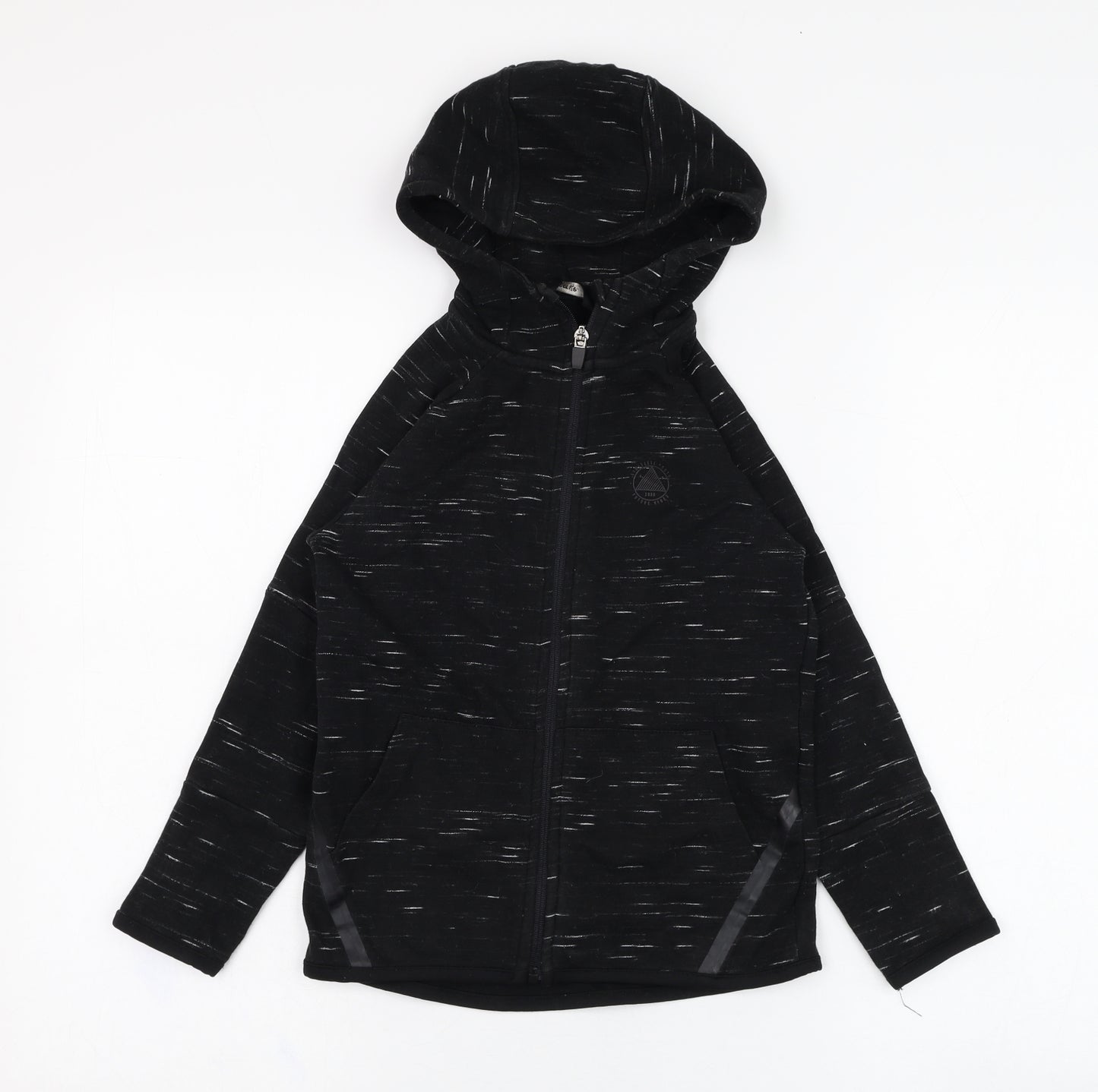 George Boys Black  Cotton Full Zip Hoodie Size 5-6 Years  Zip