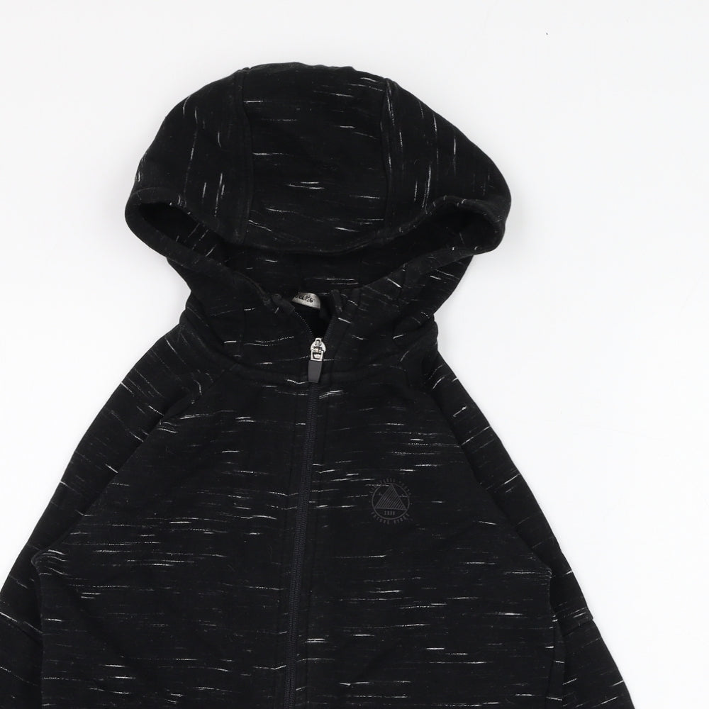 George Boys Black  Cotton Full Zip Hoodie Size 5-6 Years  Zip