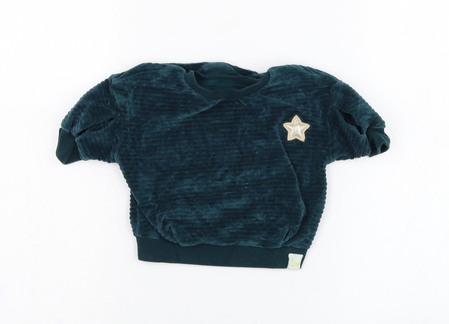 NEXT Girls Green  Cotton Pullover Jumper Size 3-6 Months  Pullover - Star