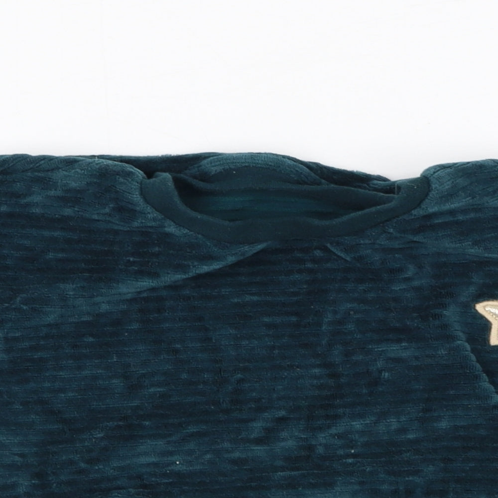 NEXT Girls Green  Cotton Pullover Jumper Size 3-6 Months  Pullover - Star