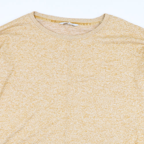 NEXT Womens Yellow Round Neck  Polyester Pullover Jumper Size 8