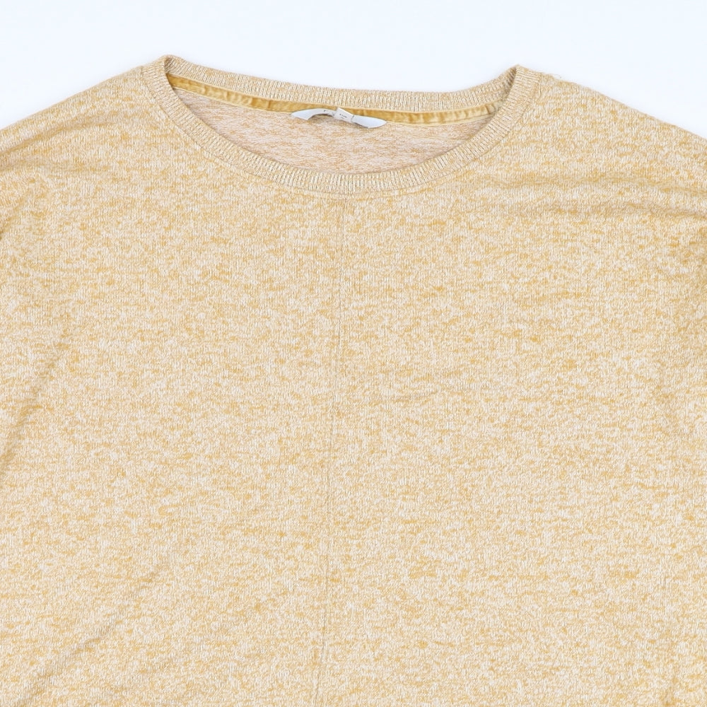 NEXT Womens Yellow Round Neck  Polyester Pullover Jumper Size 8