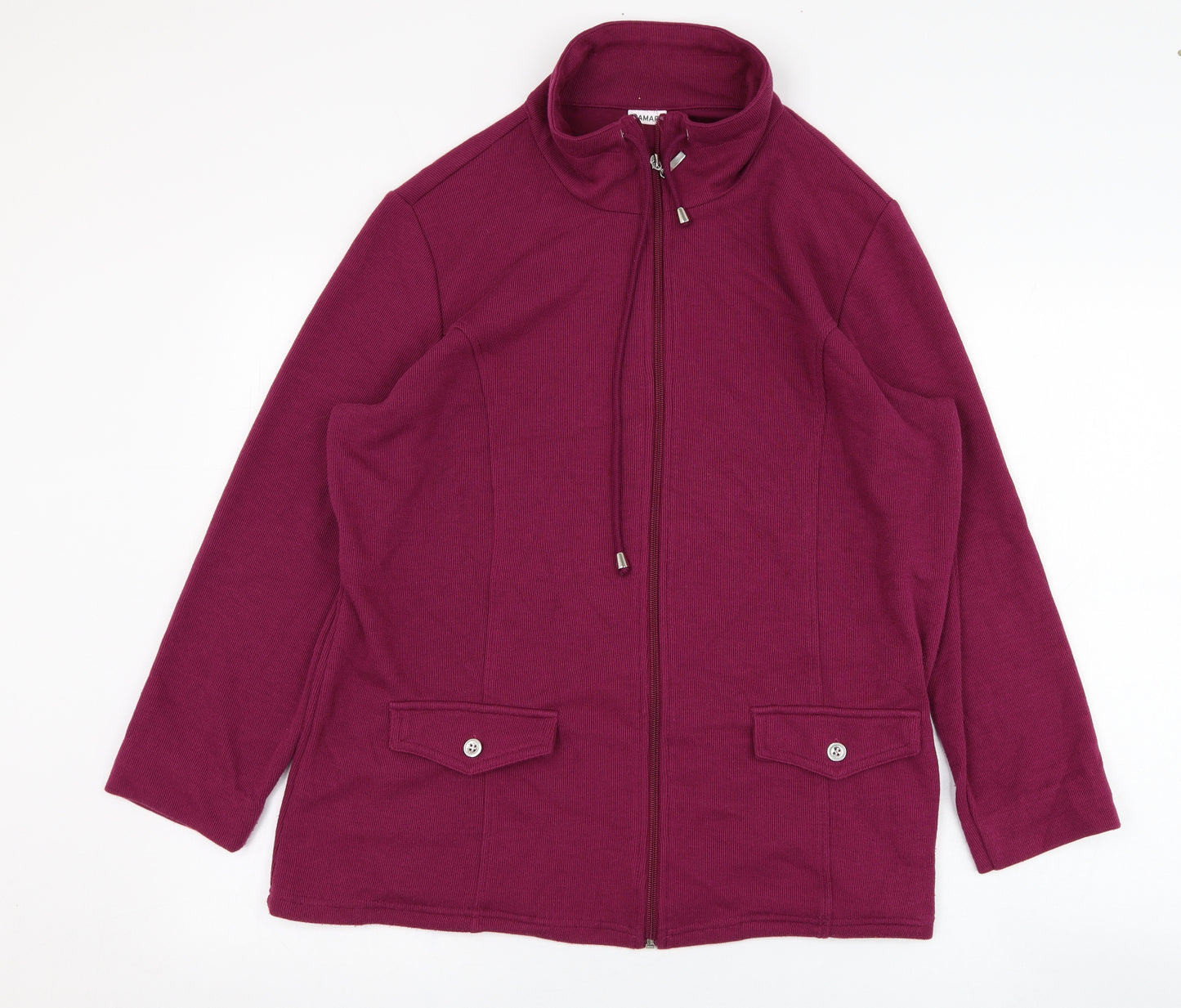 Damart Womens Purple  Cotton Full Zip Sweatshirt Size 18  Zip
