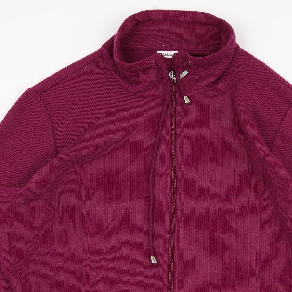 Damart Womens Purple  Cotton Full Zip Sweatshirt Size 18  Zip