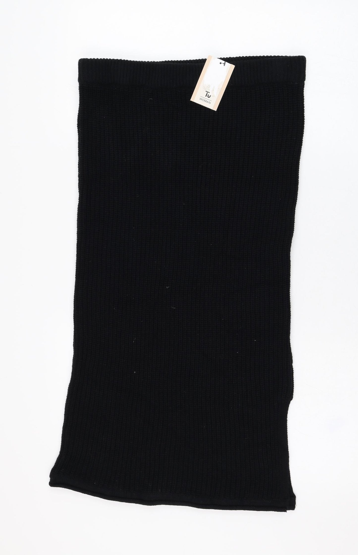 TU Womens Black  Cotton Straight & Pencil Skirt Size 14