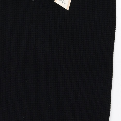 TU Womens Black  Cotton Straight & Pencil Skirt Size 14