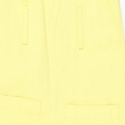 Lucy & Yak Womens Yellow  Cotton Dungaree One-Piece Size 10 L29 in Tie