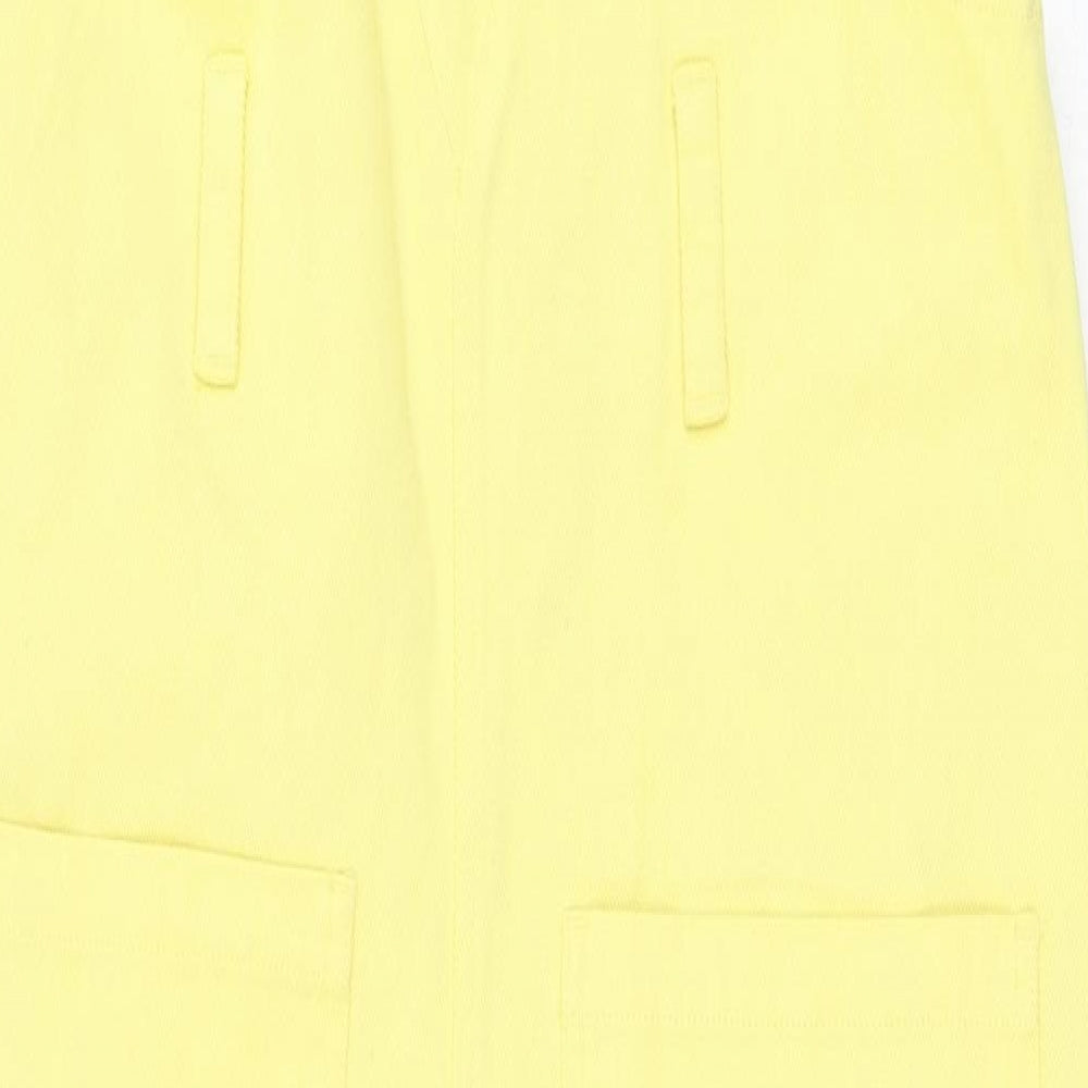 Lucy & Yak Womens Yellow  Cotton Dungaree One-Piece Size 10 L29 in Tie