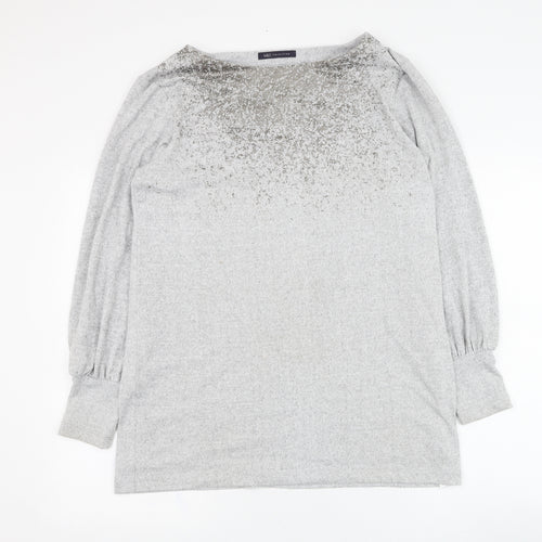 Marks and Spencer Womens Grey  Polyester Pullover Sweatshirt Size 12  Pullover
