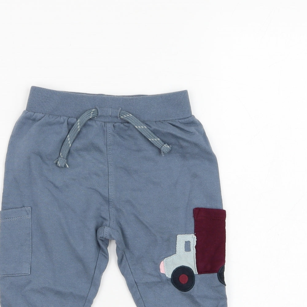 Dunnes Stores Boys Blue  Cotton Jogger Trousers Size 12-18 Months  Pullover - Lorry