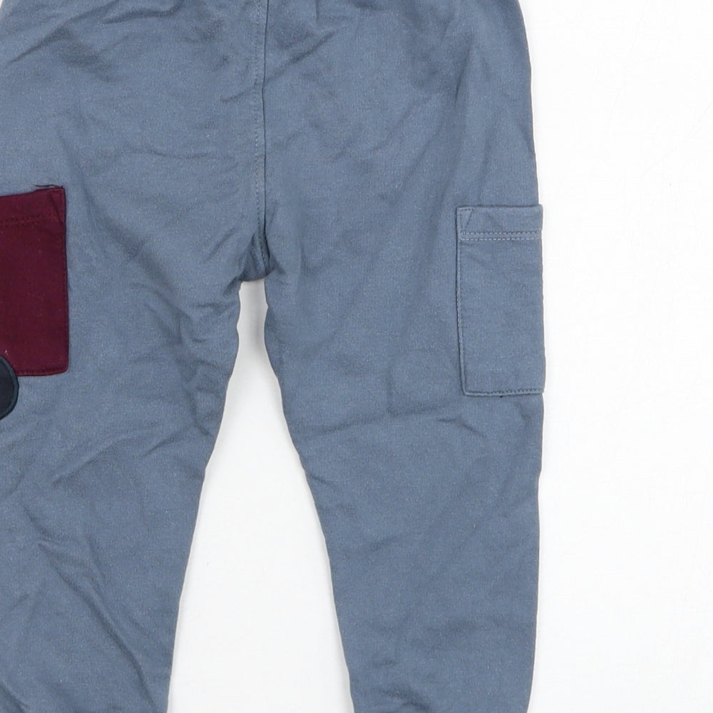 Dunnes Stores Boys Blue  Cotton Jogger Trousers Size 12-18 Months  Pullover - Lorry