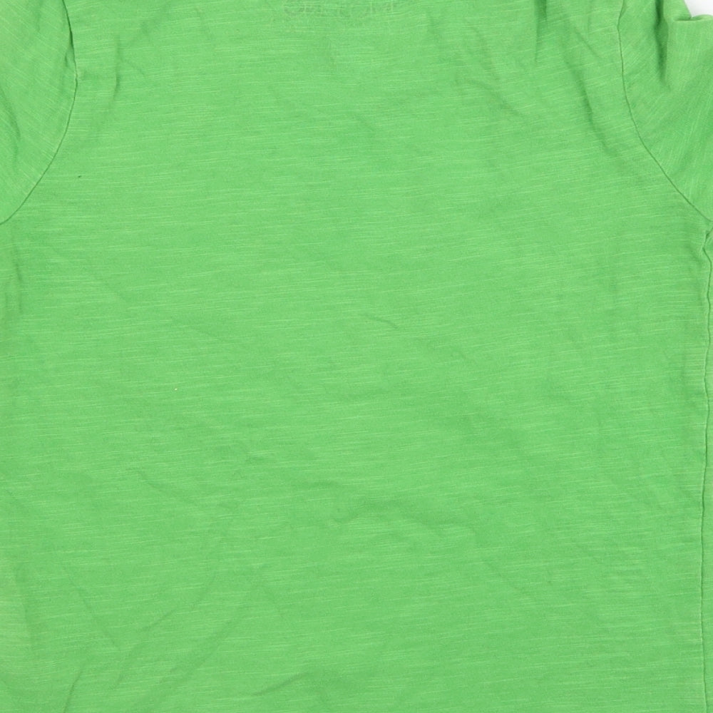 F&F Boys Green  Cotton Basic T-Shirt Size 5-6 Years Round Neck Pullover - Minecraft