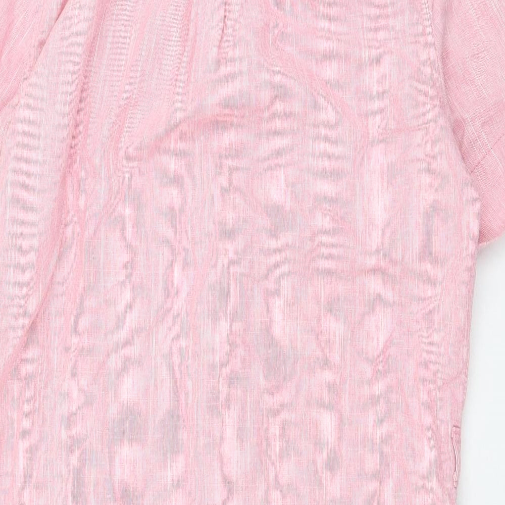 NEXT Womens Pink  Linen Shirt Dress  Size 10  Collared Button
