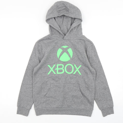 Primark Boys Grey  Cotton Pullover Hoodie Size 9-10 Years   - XBOX