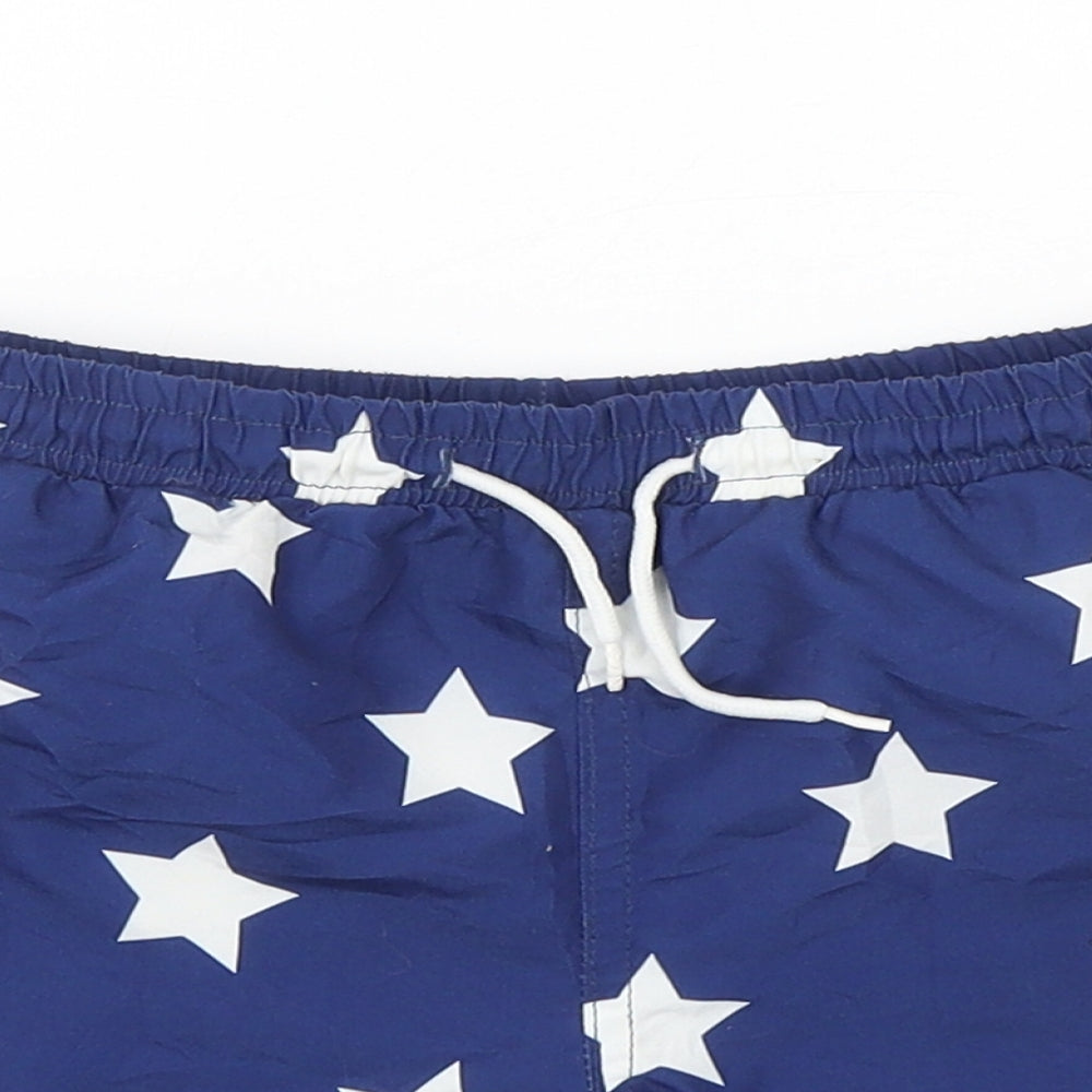 Hello Summer Boys Blue Geometric Polyester Bermuda Shorts Size 5-6 Years  Regular Drawstring - Swim Shorts
