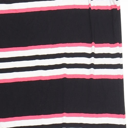 Peacocks Womens Multicoloured Striped Viscose Tank Dress  Size 20  Round Neck Pullover