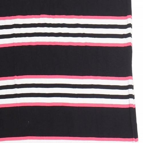 Peacocks Womens Multicoloured Striped Viscose Tank Dress  Size 20  Round Neck Pullover