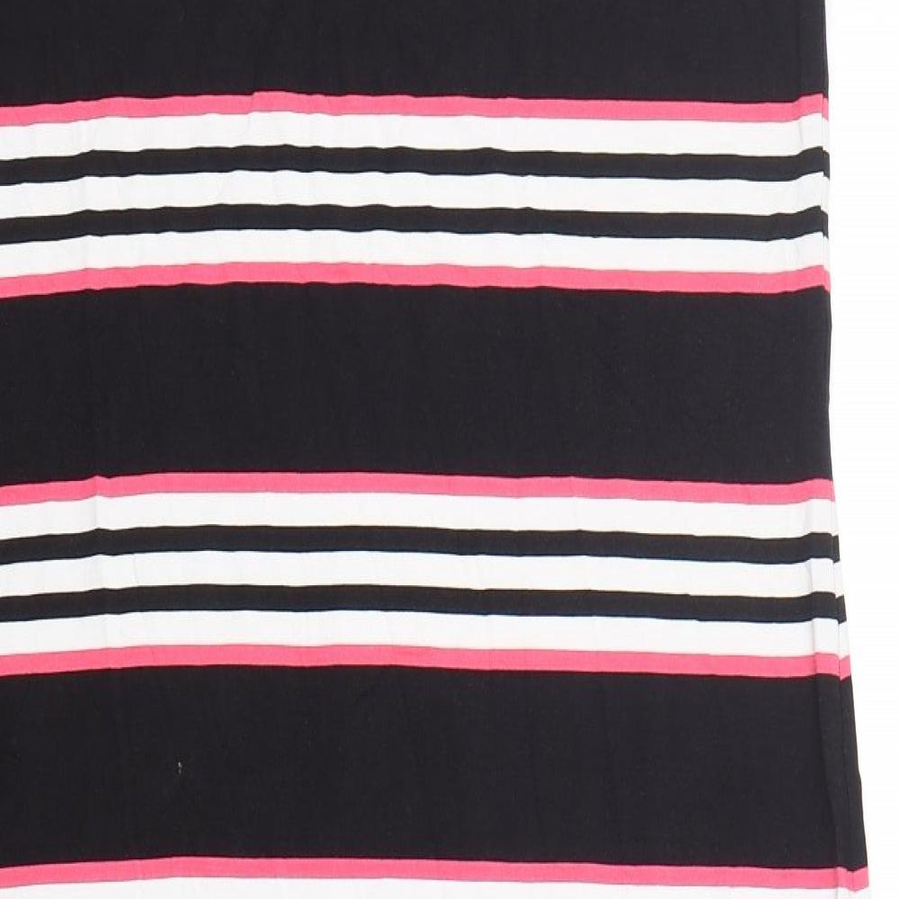 Peacocks Womens Multicoloured Striped Viscose Tank Dress  Size 20  Round Neck Pullover