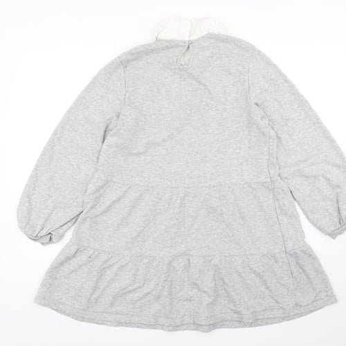 H&M Womens Grey Collared  Cotton Pullover Jumper Size M