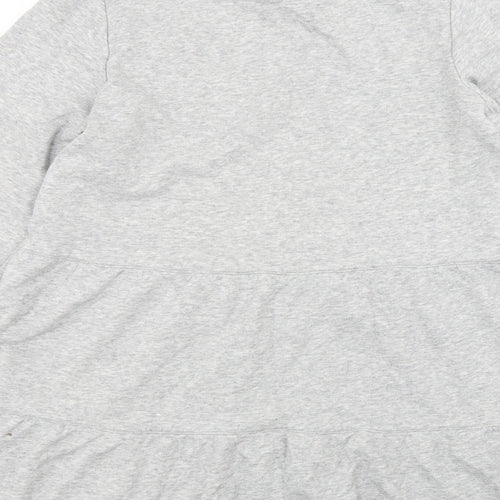H&M Womens Grey Collared  Cotton Pullover Jumper Size M