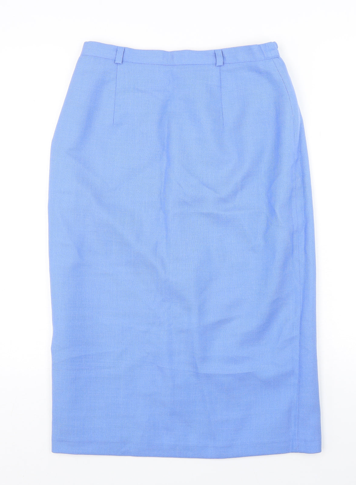 First Avenue Womens Blue  Polyester Straight & Pencil Skirt Size 12   Button