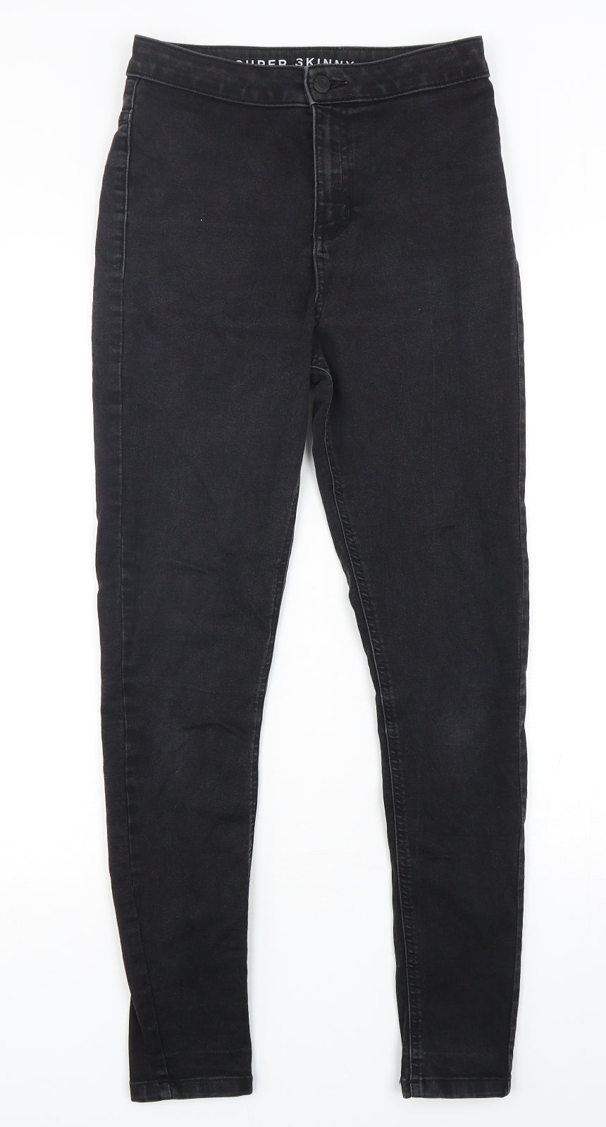 Marks and Spencer Womens Black  Cotton Skinny Jeans Size 10 L29 in Regular Button
