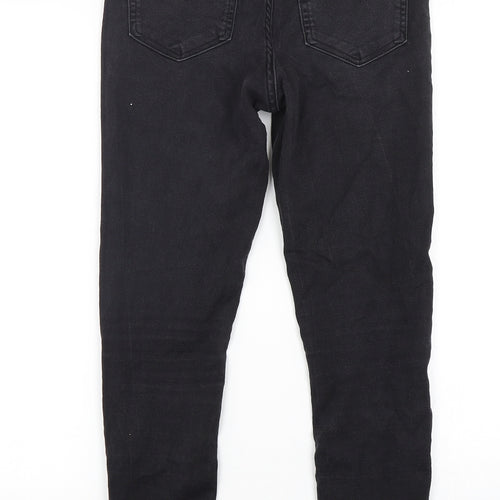 Marks and Spencer Womens Black  Cotton Skinny Jeans Size 10 L29 in Regular Button
