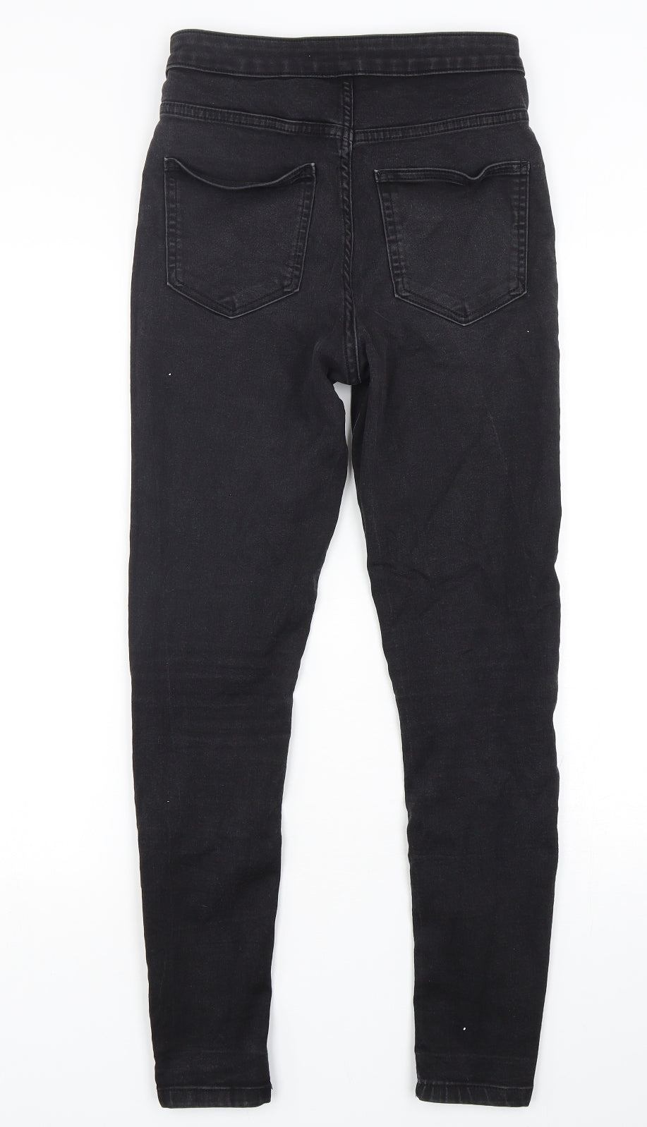 Marks and Spencer Womens Black  Cotton Skinny Jeans Size 10 L29 in Regular Button