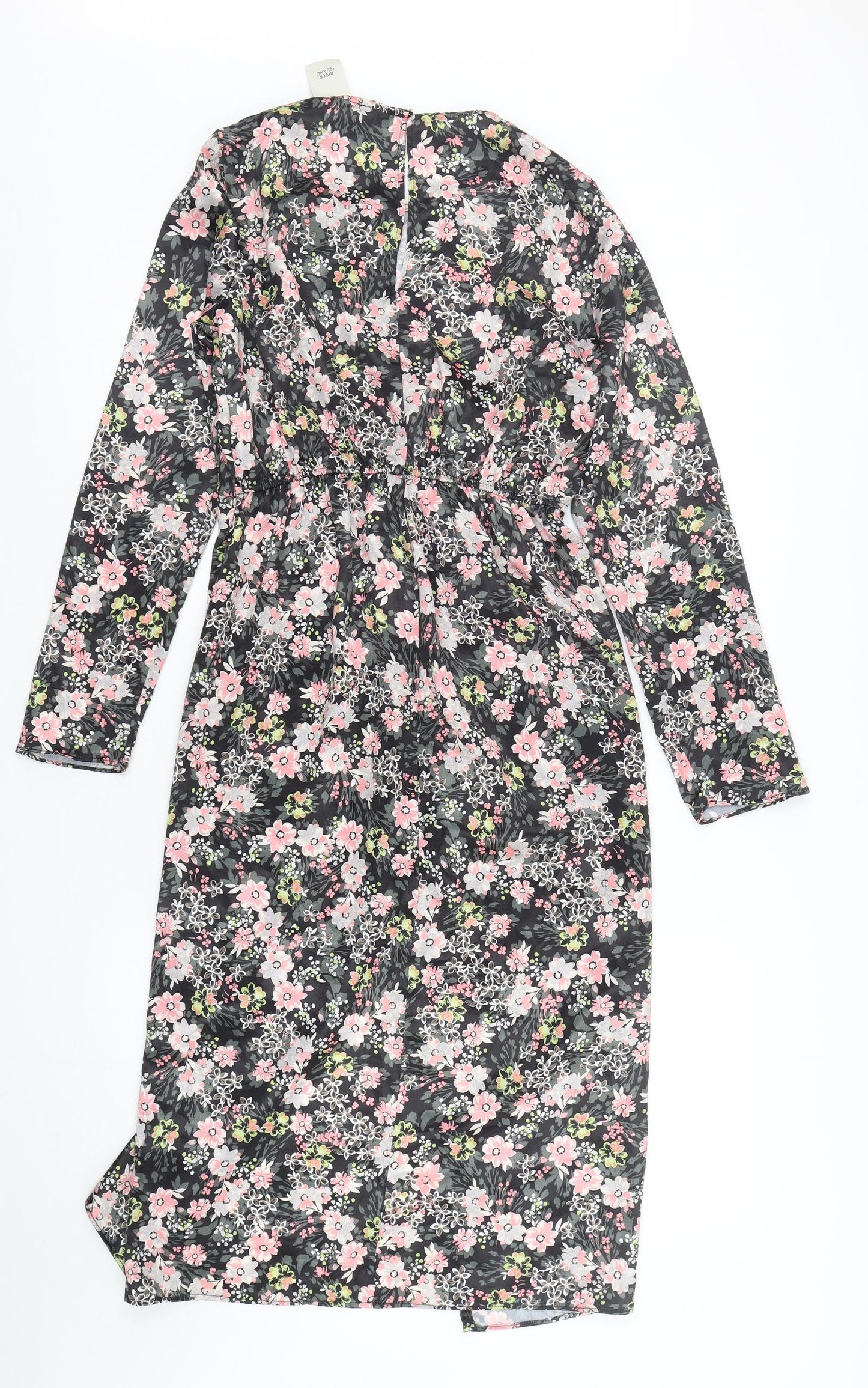 River Island  Womens Multicoloured Floral Polyester Pencil Dress  Size 10  Round Neck