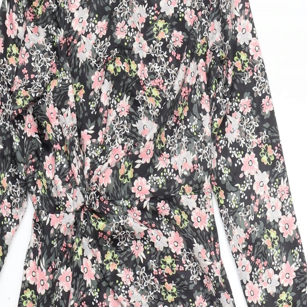 River Island  Womens Multicoloured Floral Polyester Pencil Dress  Size 10  Round Neck