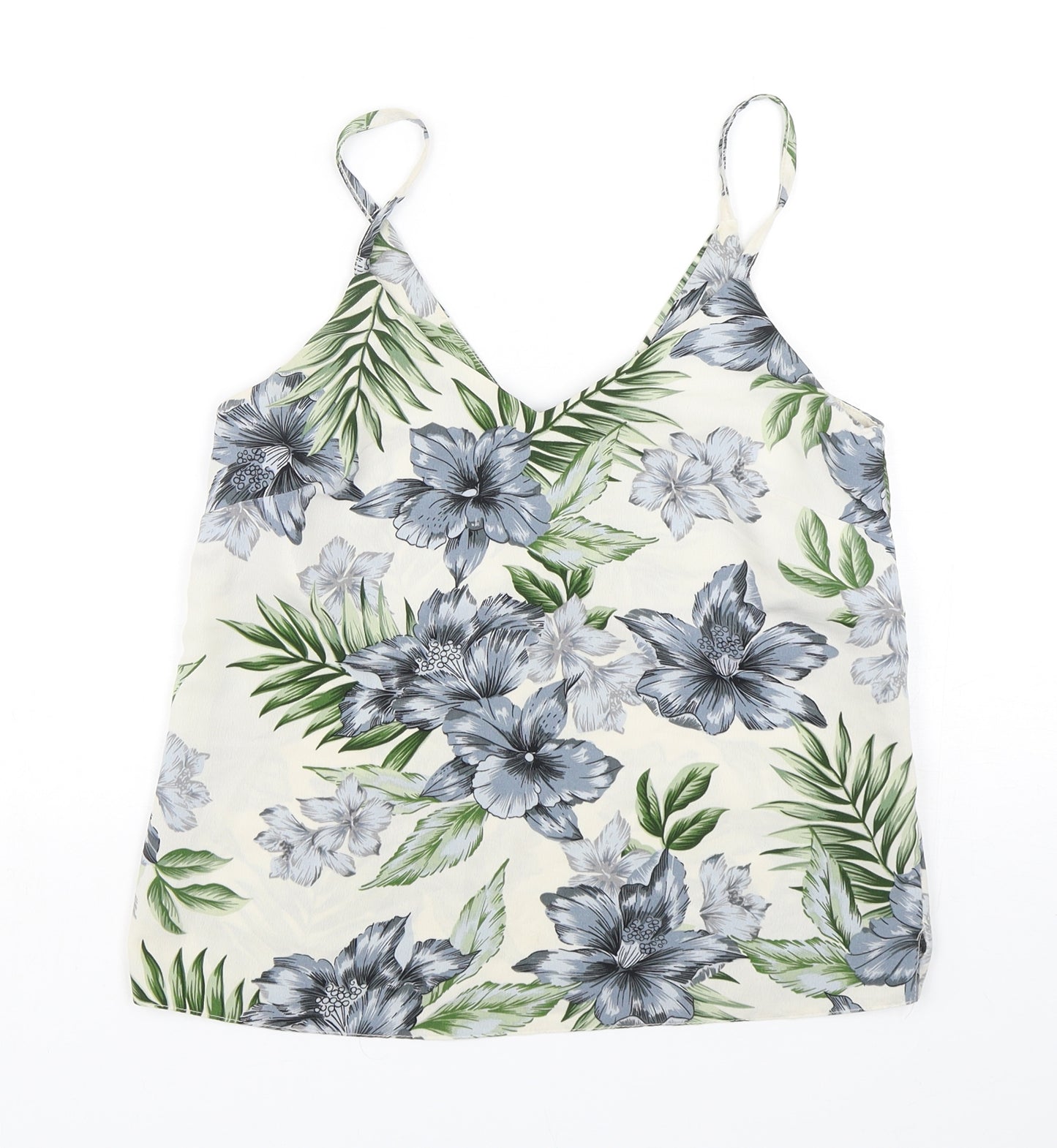 New Look Womens Multicoloured Floral Polyester Camisole Blouse Size 6 V-Neck