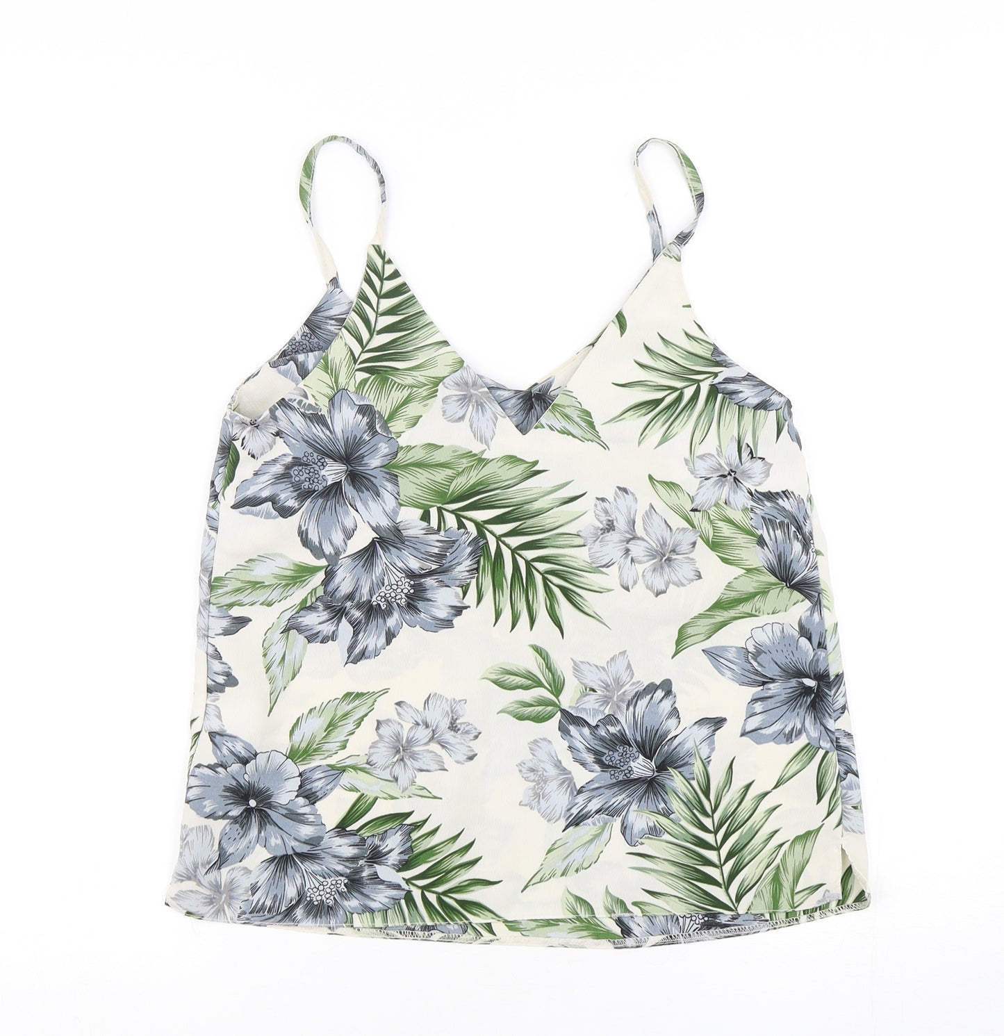 New Look Womens Multicoloured Floral Polyester Camisole Blouse Size 6 V-Neck